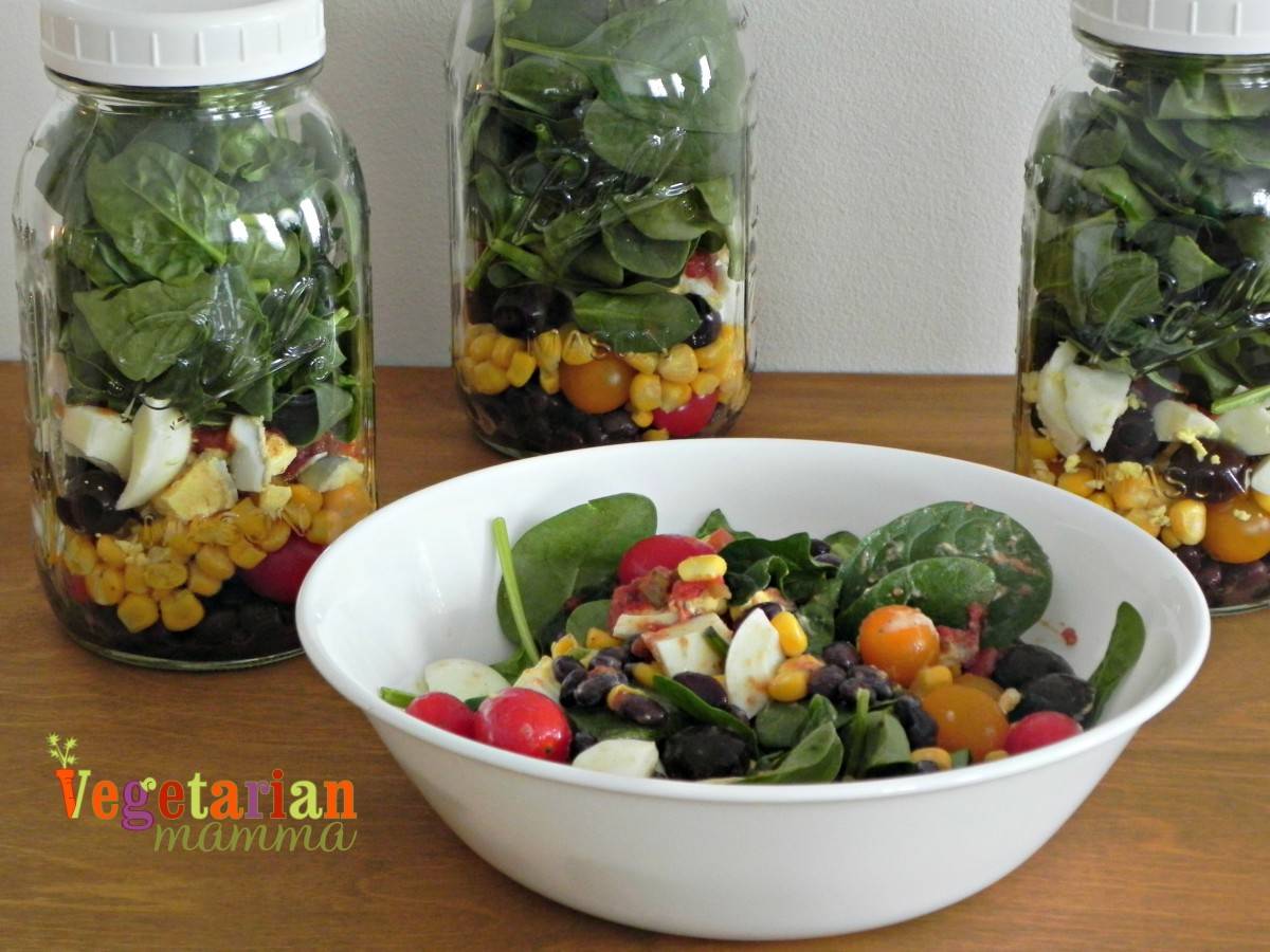 Southwest Salad in a Jar glutenfree Vegetarian Mamma