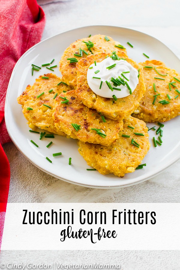 Zucchini corn Cakes or Zucchini Fritters pin