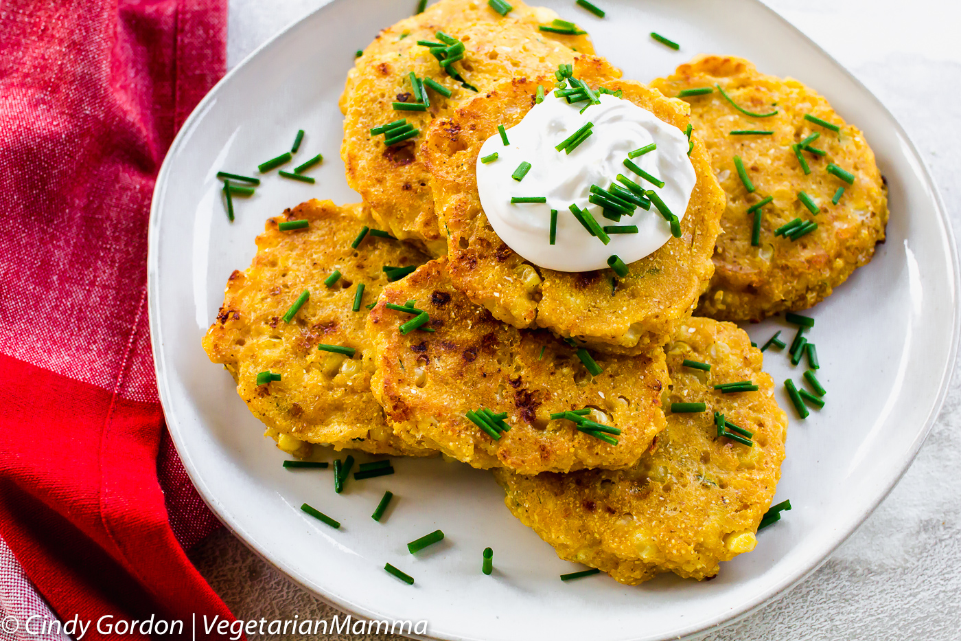 Zucchini corn Cakes or Zucchini Fritters are the perfect dinner for this weekend.