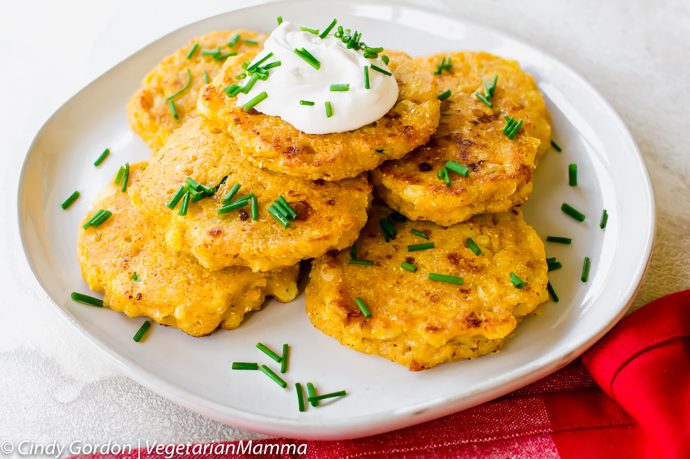 Zucchini corn Cakes or Zucchini Fritters are gluten free and make a perfect freezer meal. 