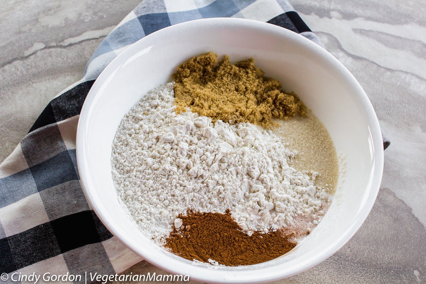 Dry ingredients for Gluten Free Pumpkin Bread 