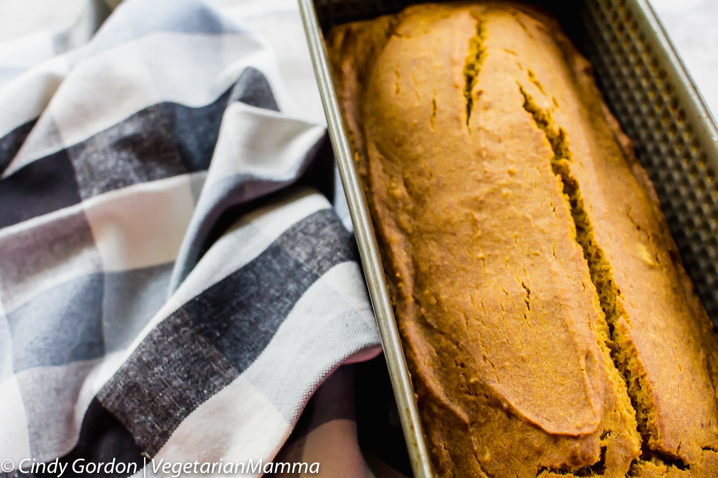 Gluten Free Pumpkin Bread in a loaf pan