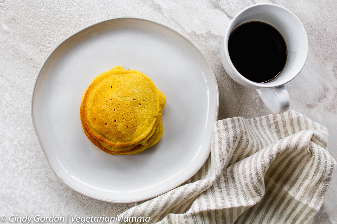 Gluten Free Pumpkin Pancakes without pumpkin pie on top