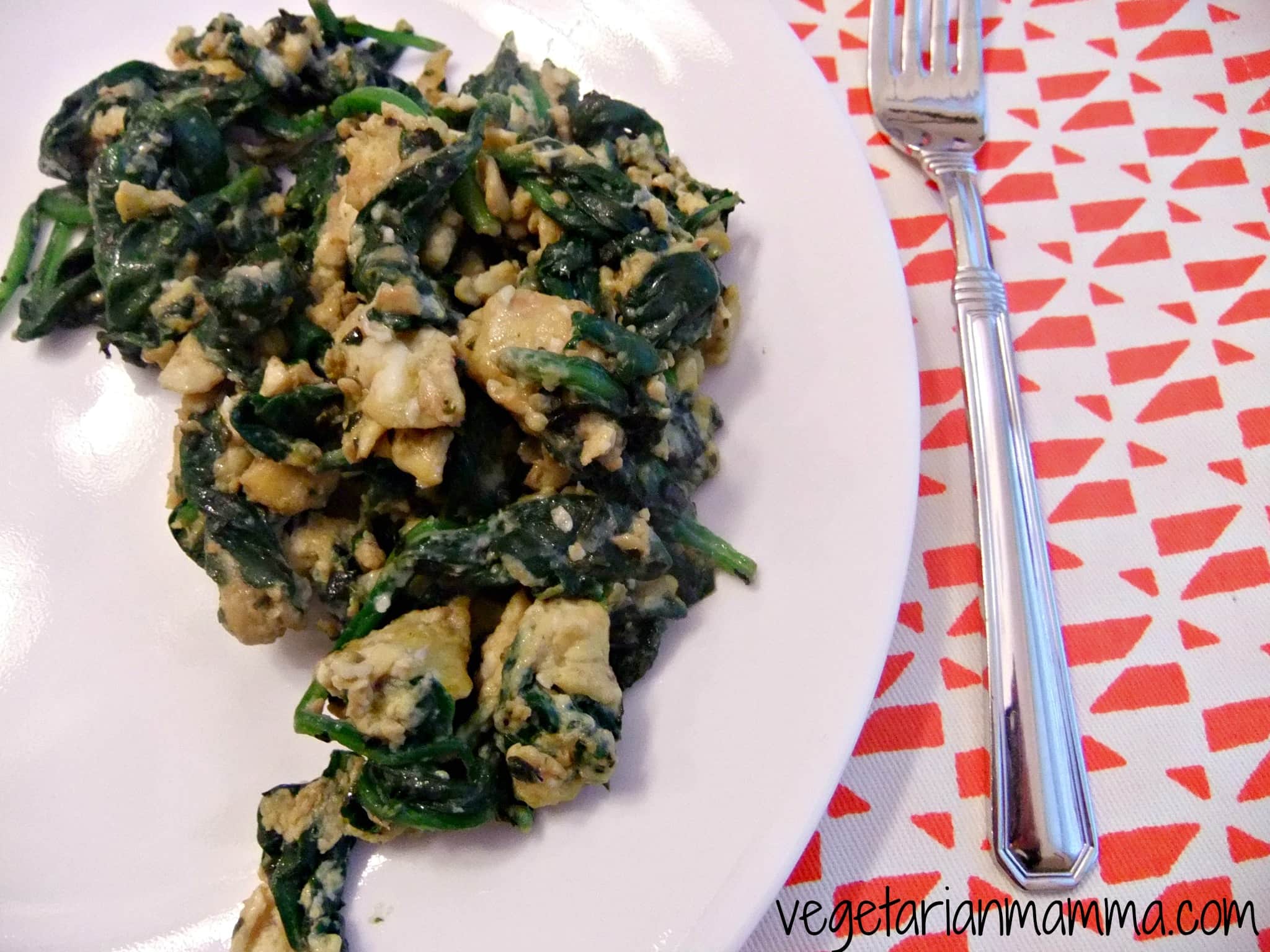 Spinach Scrambled Eggs glutenfree