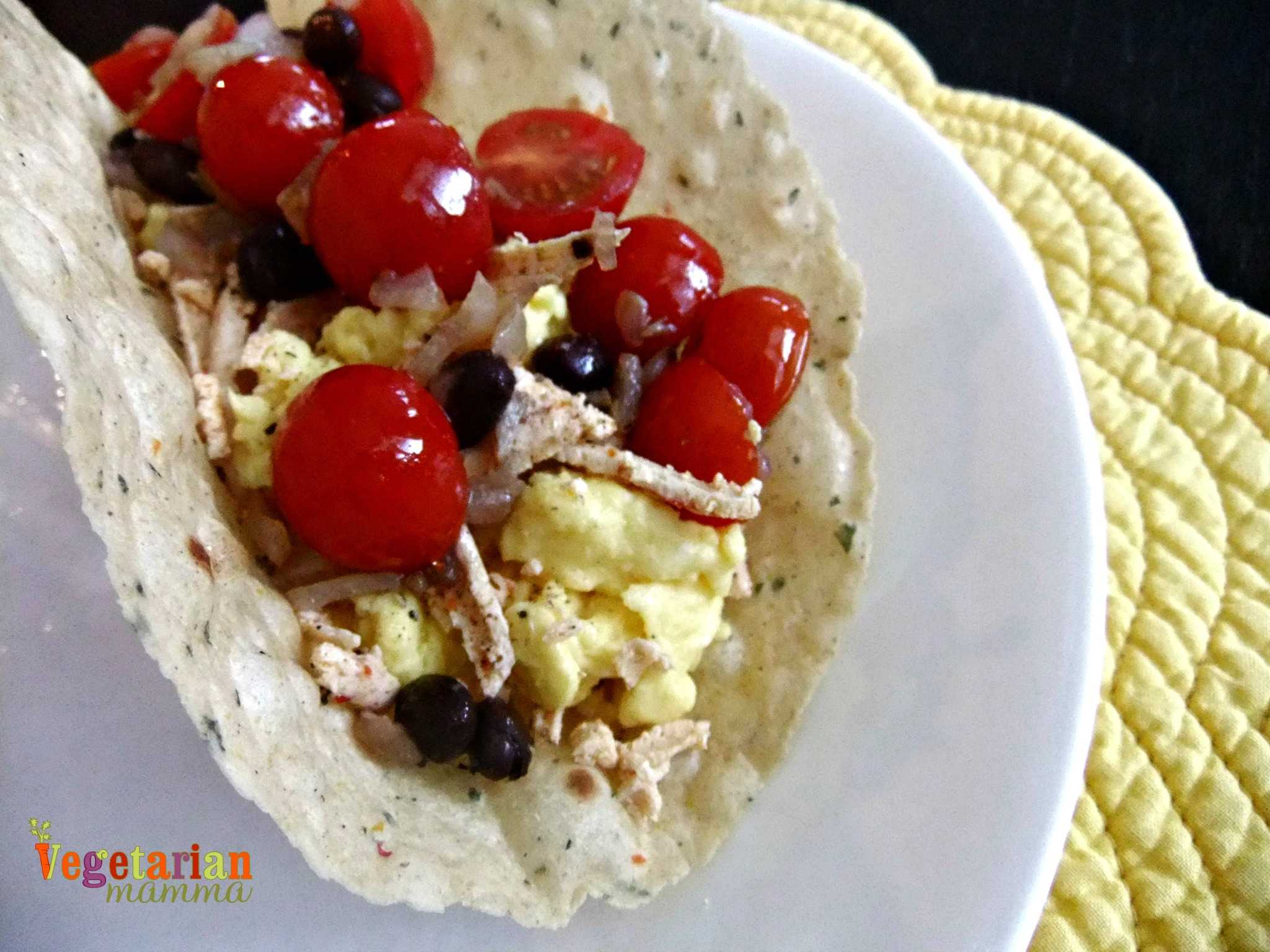 Black Bean Tomato Egg Breakfast Burrito – #glutenfree