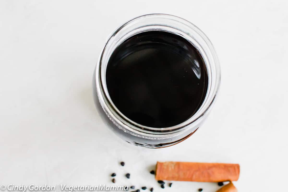 Jar of Homemade Elderberry Syrup