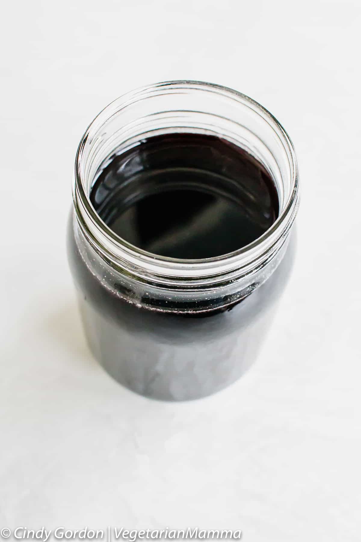 Jar Of Homemade Elderberry Syrup