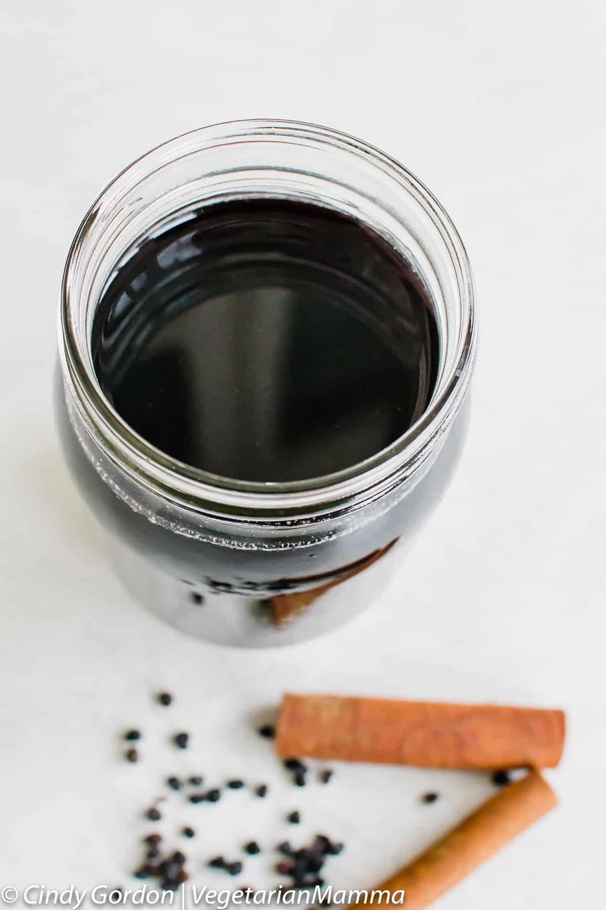 jar of Homemade Elderberry Syrup