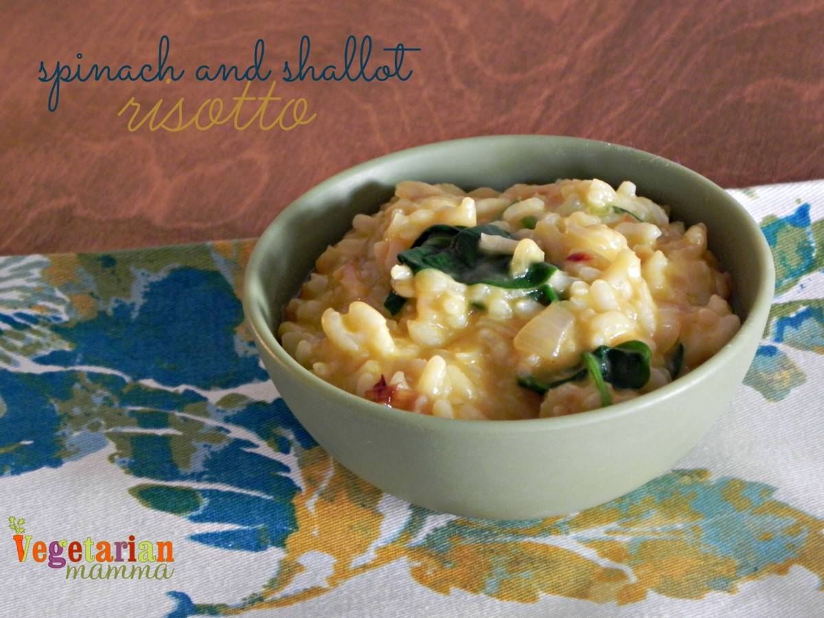 Spinach and Shallot Risotto glutenfree
