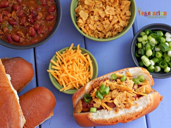 Frito Chili Cheese Dogs Vegetarianmamma