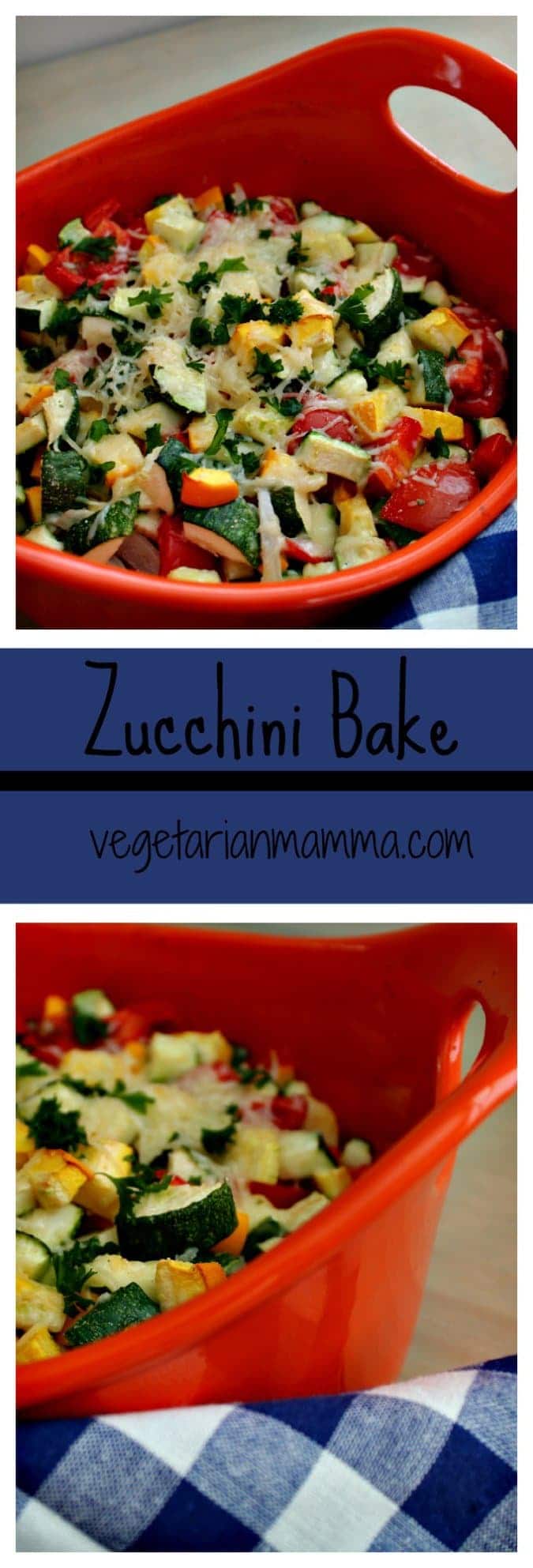 Zucchini Bake #Casserole #glutenfree @vegetarianmamma.com #Zucchini #SummerSquash #Tomato #Sidedish #vegetarian