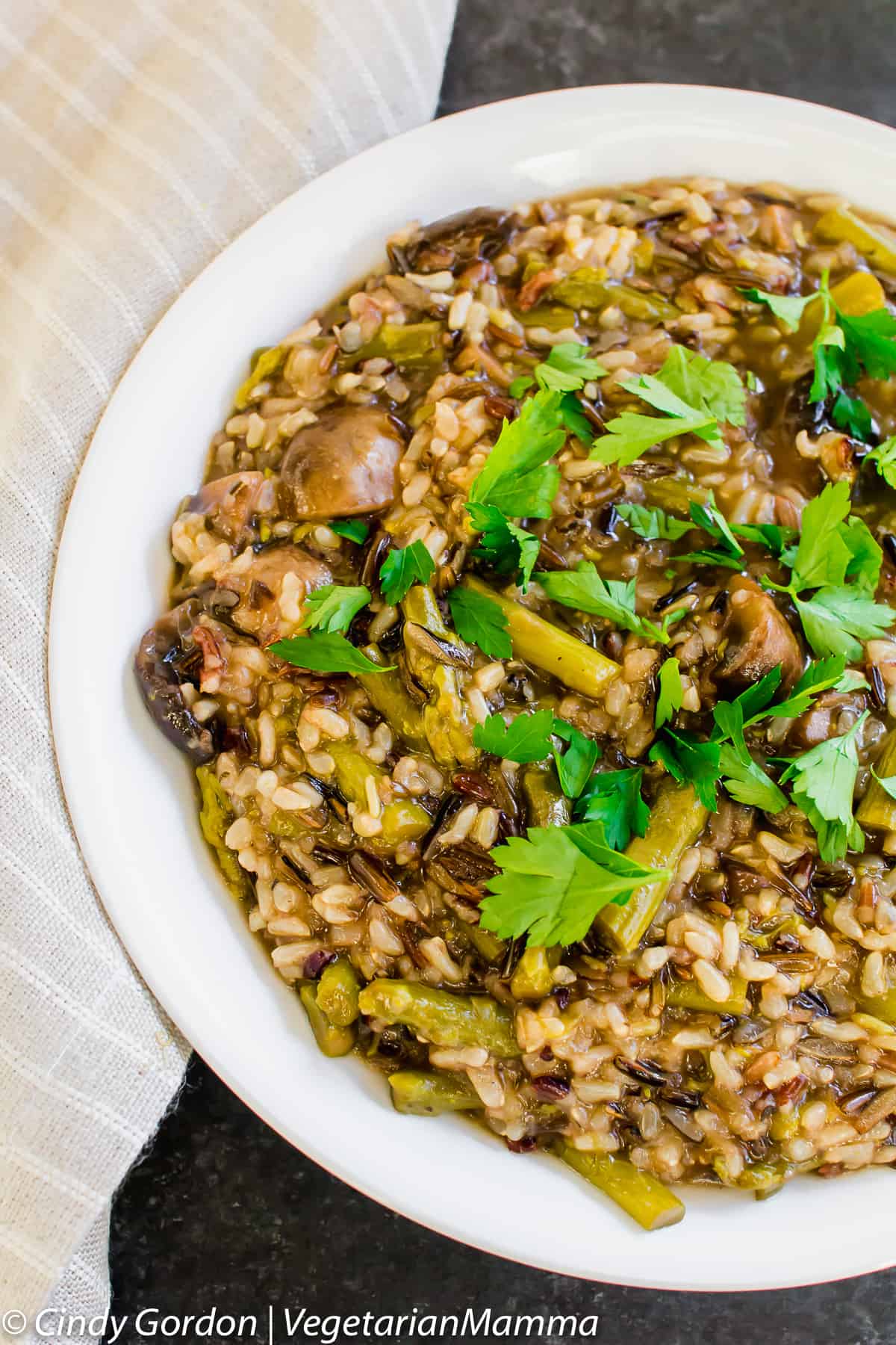 Mushroom and Asparagus Wild Rice