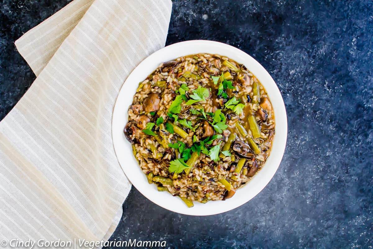 Mushroom and Asparagus Wild Rice