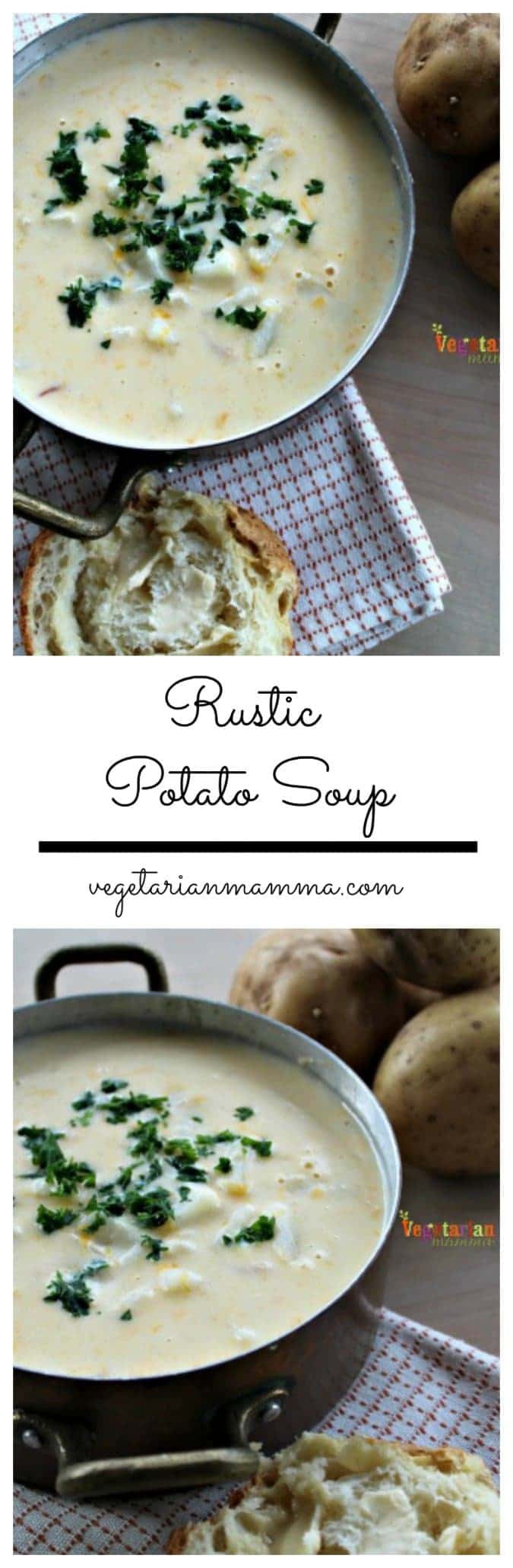 Rustc Potato Soup @vegetarianmamma.com #glutenfree #soup #soupson #Potato