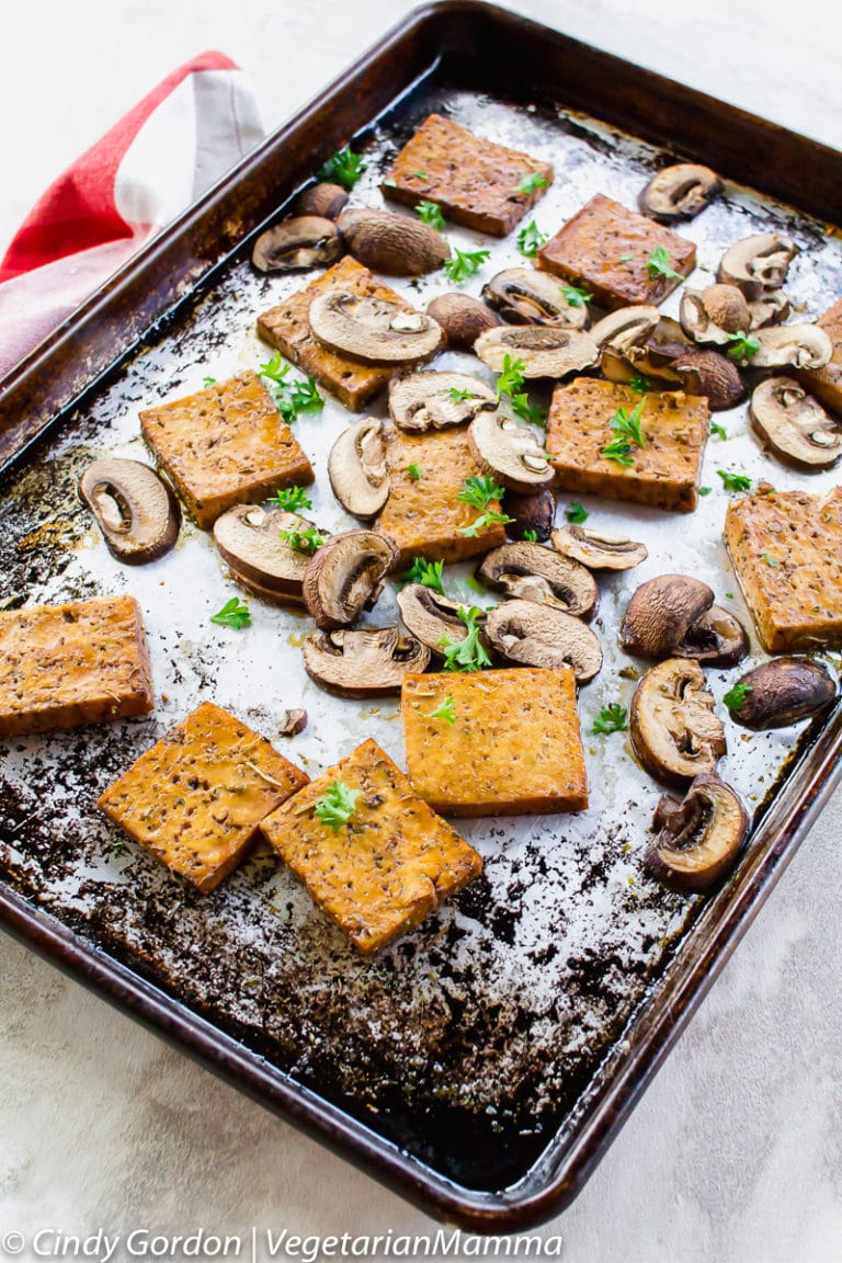 Balsamic Tofu and Mushrooms (Vegan)