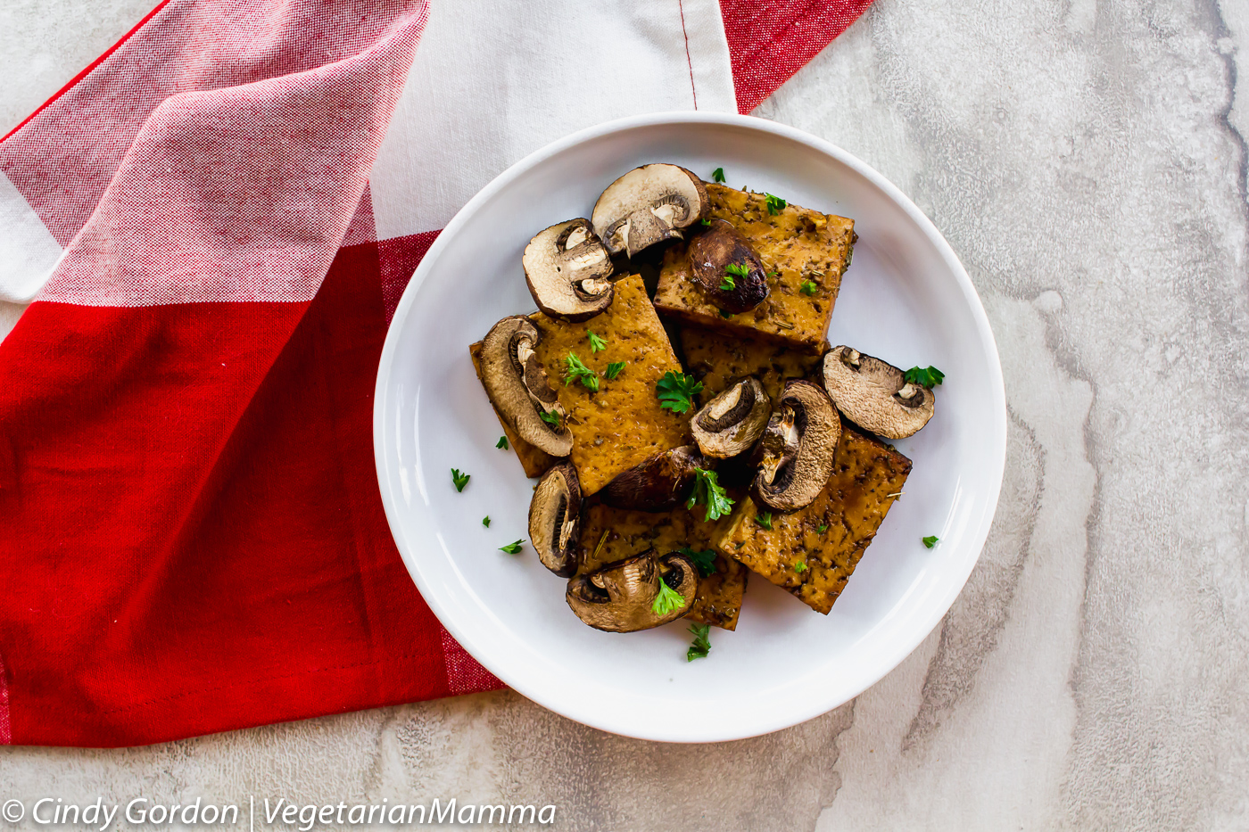 Balsamic Tofu and Mushrooms