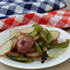 Foil Packet Cooking - Grilled Potatoes, Onions, Peppers