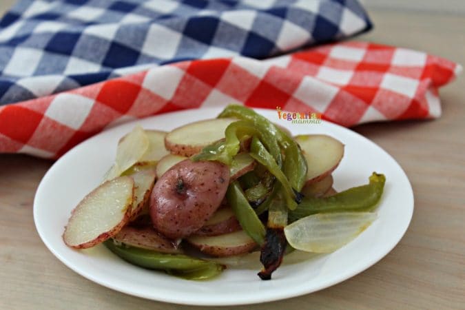 Foil Packet Cooking - Grilled Potatoes, Onions, Peppers