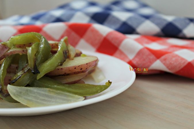 Grilled Potatoes, Onions, Peppers - Foil Packet Cooking