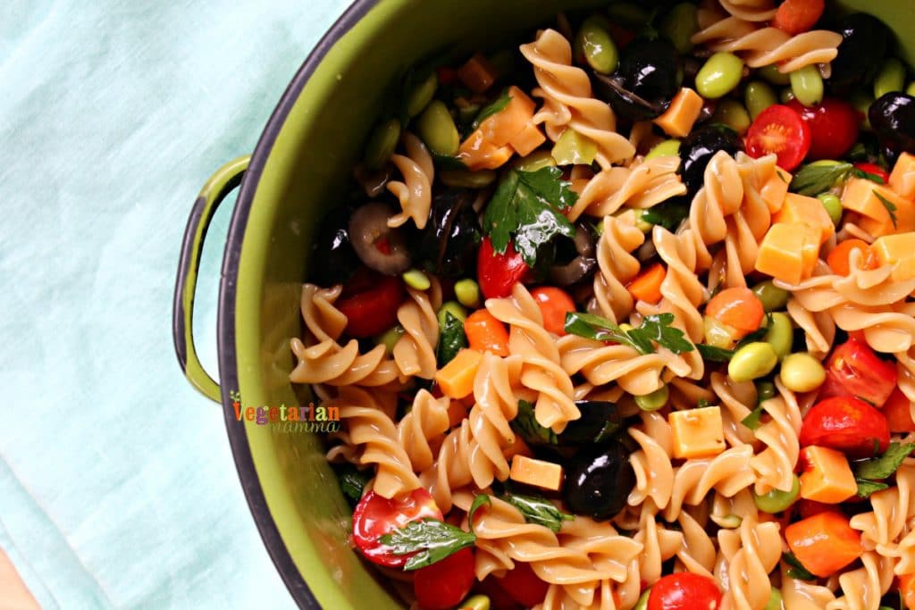 Gluten Free Kid Friendly Pasta Salad- a cold pasta salad that kids will eat