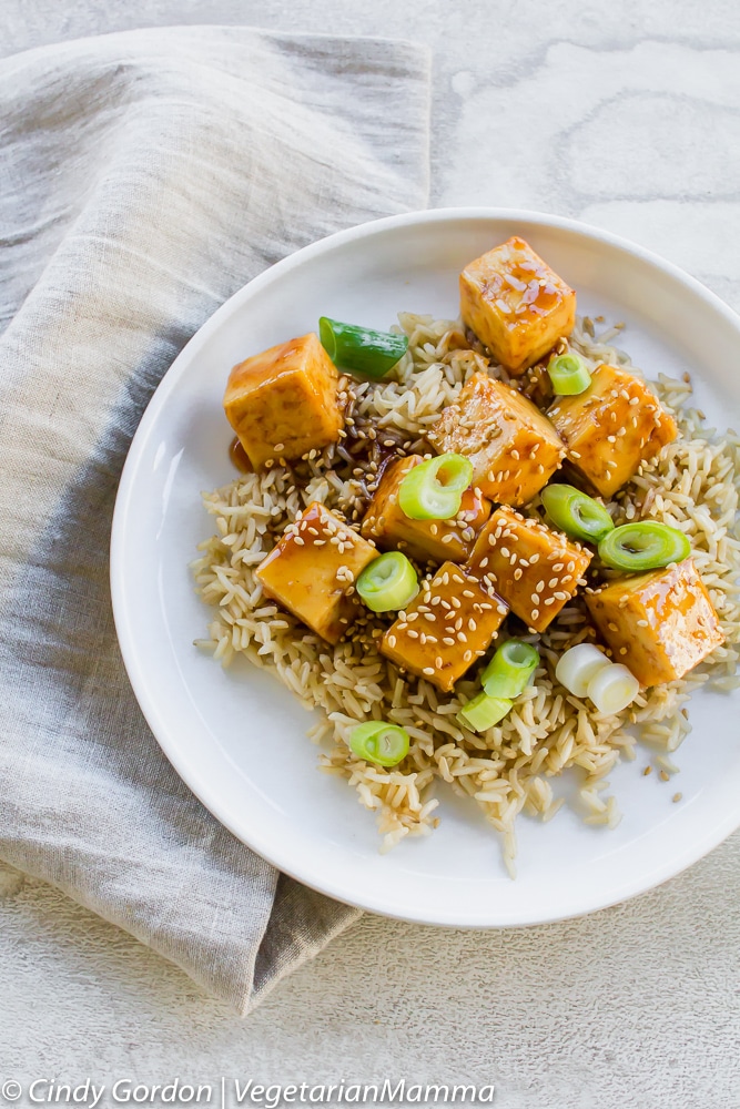 Sweet and Sour Tofu is a gluten free lunch idea.