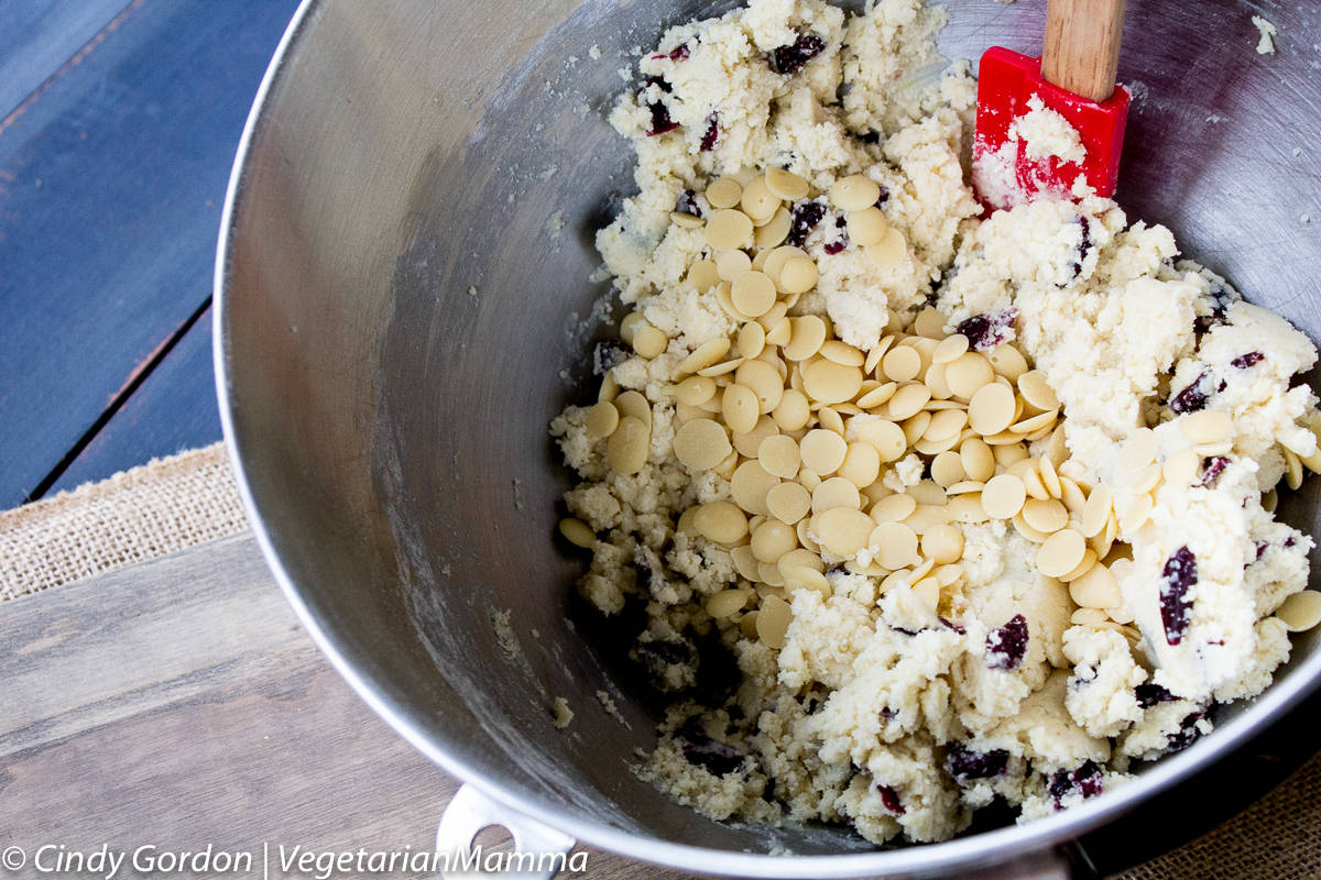 Allergy Friendly Gluten Free Lemon Cranberry Cookies ingredients in bowl