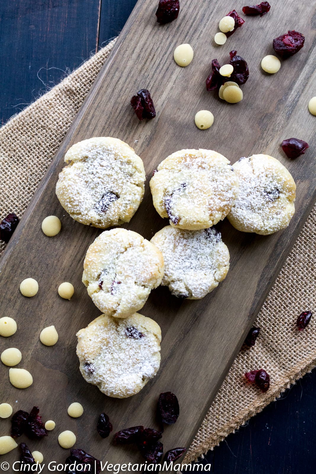 Allergy Friendly Gluten Free Lemon Cranberry Cookies displayed on a serving platter