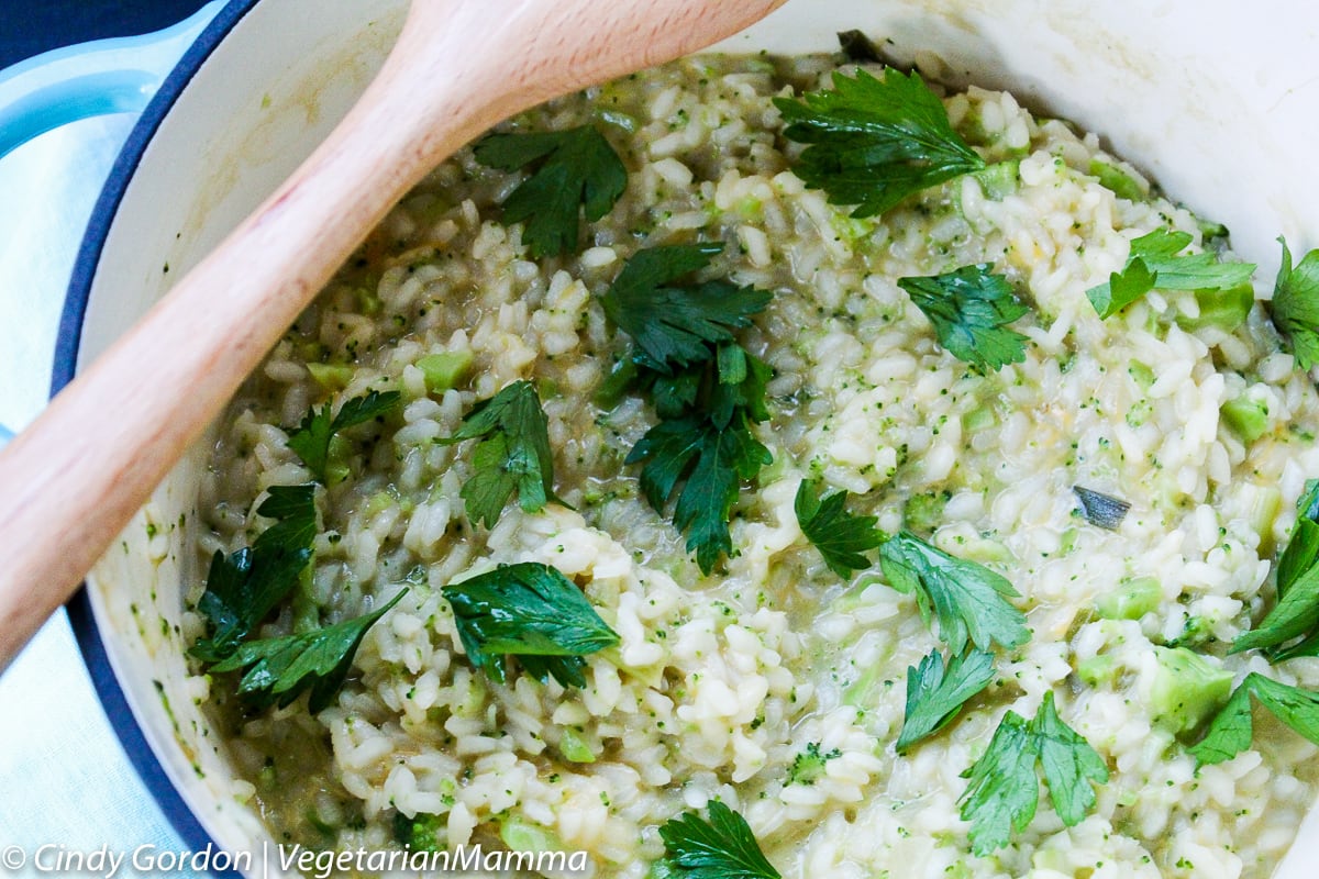 Broccoli Risotto is a delicious comfort food that can be made quickly.