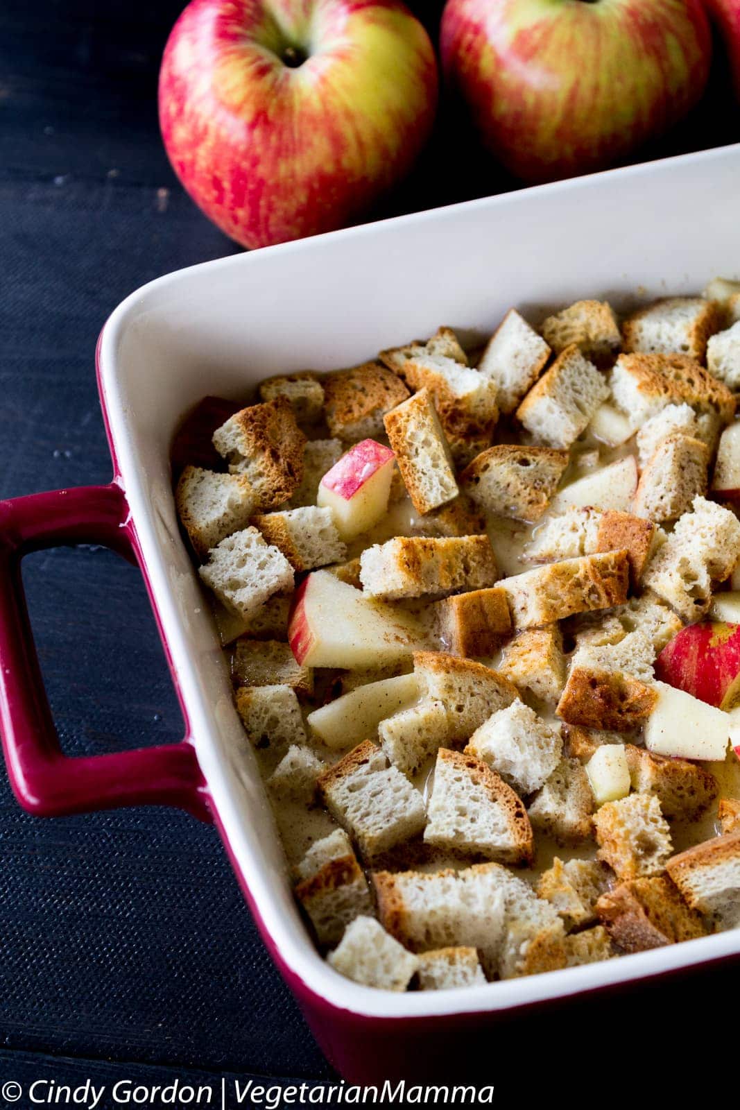 apple french toast casserole unbaked