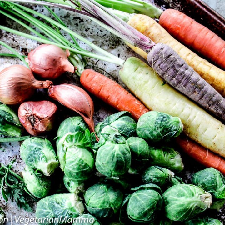 Roasted Brussels and Carrots (Vegetarian)