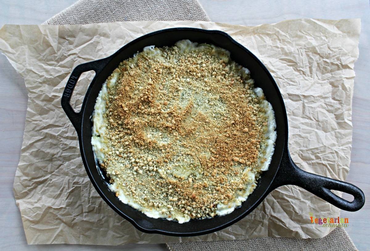 Jalapeno Chip Dip @VegetarianMamma.com - Cast Iron Skillet Snacking