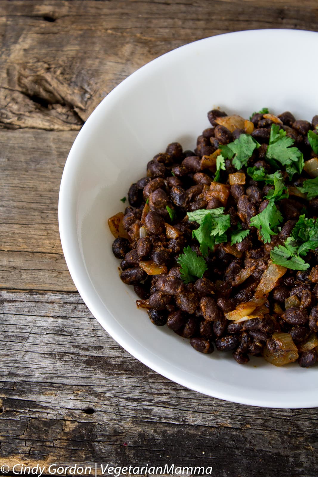 Easy Southwest Seasoned Black Beans made from canned black beans.