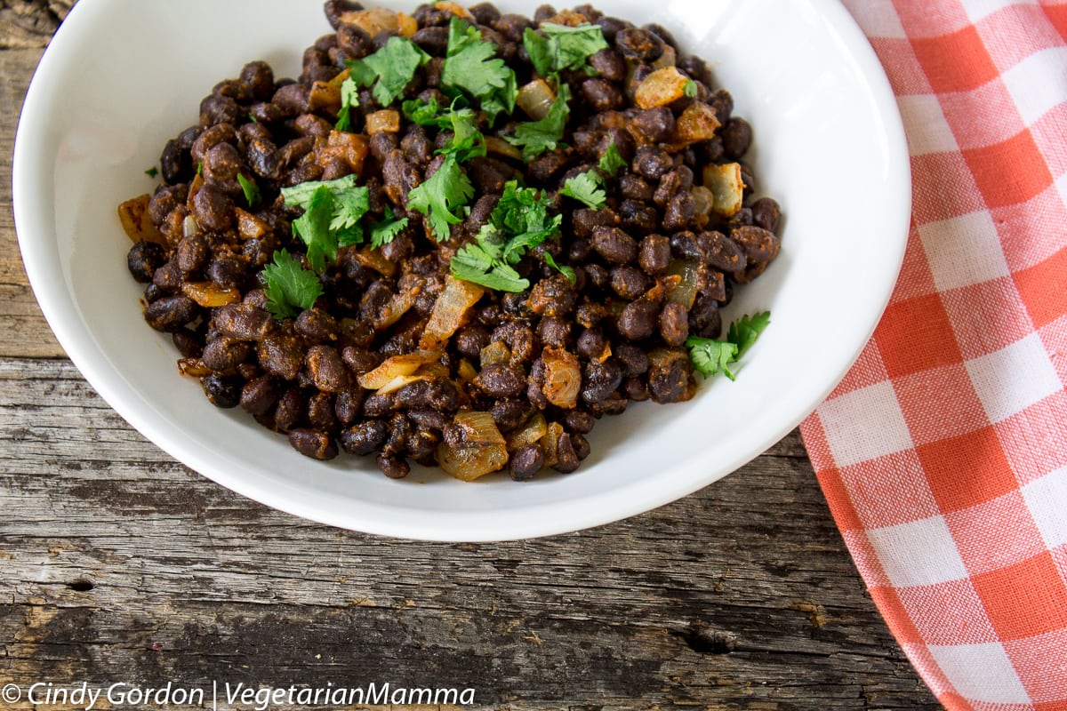 Seasoned Black Beans made easy for the perfect side dish.