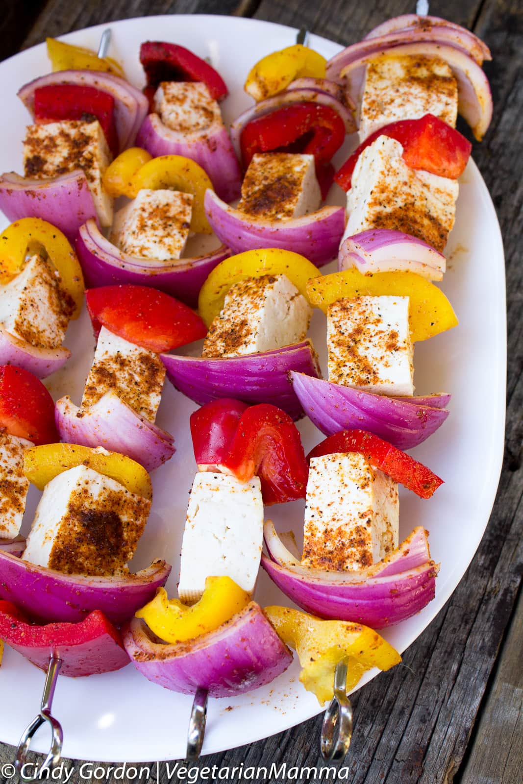 Fajita Tofu Kabobs a delicious grilling recipe