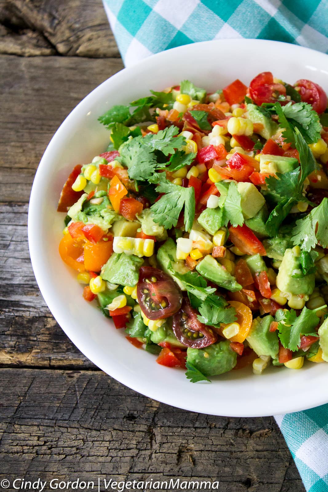 Grilled Corn Avocado Tomato Salad + a grilling tip