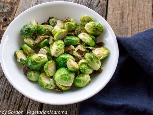 Air Fryer Brussel Sprouts @Vegetarianmamma.com 2