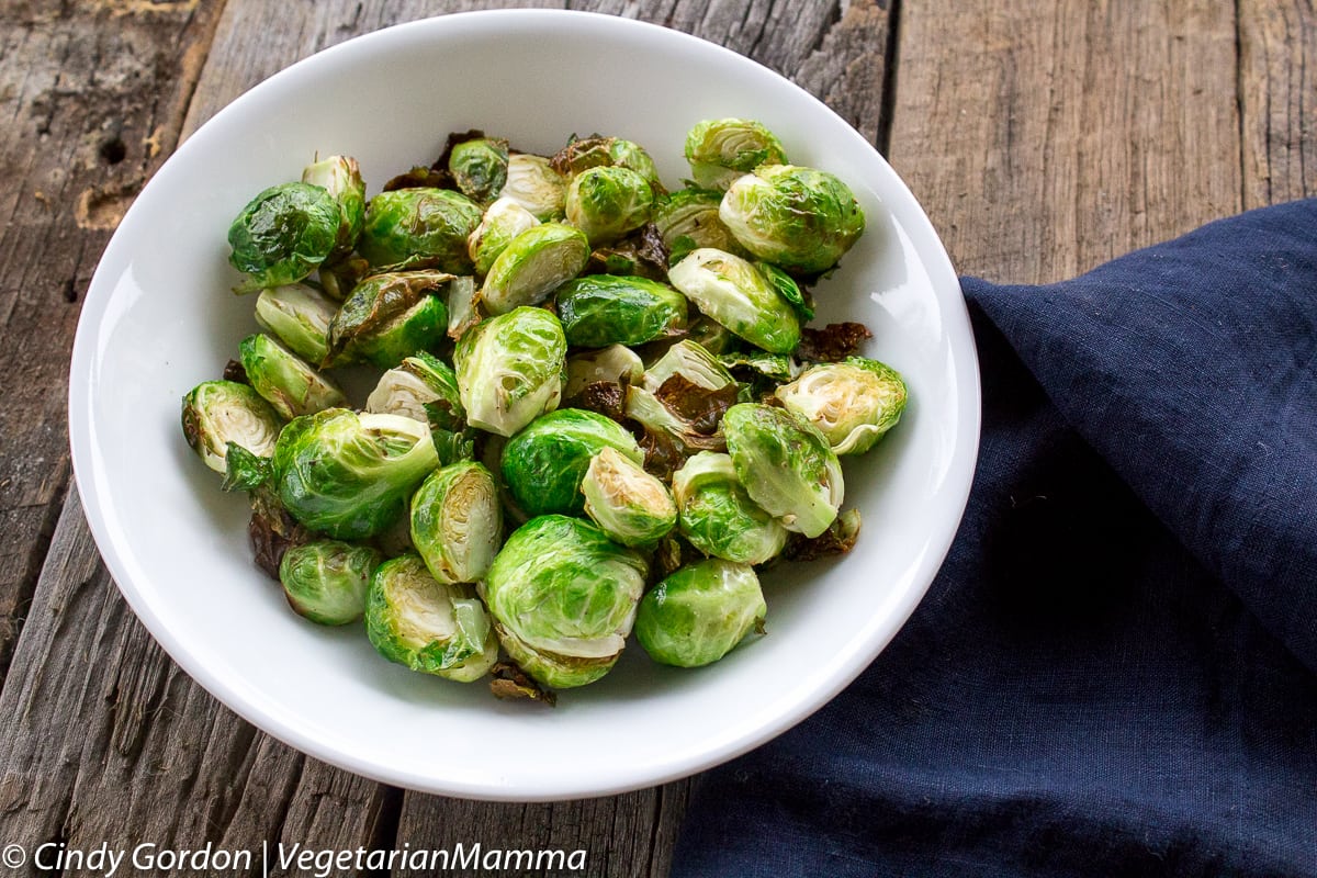 Air Fryer Brussel Sprouts in a bowl