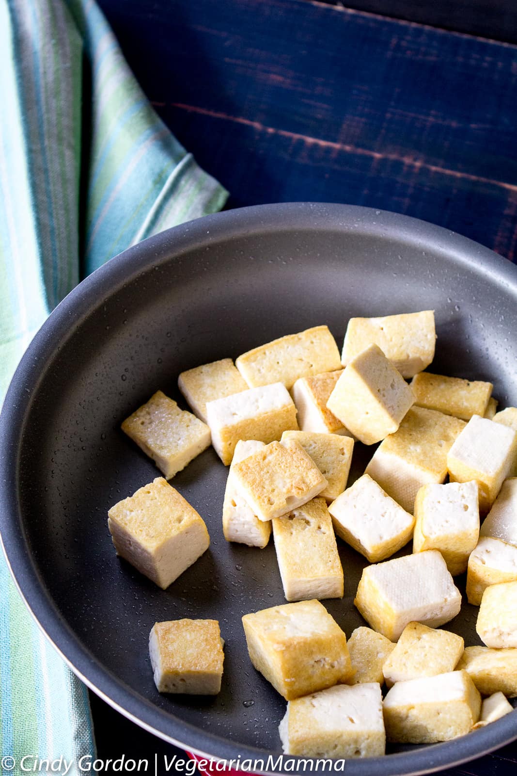 Curry Tofu with Broccoli and Rice