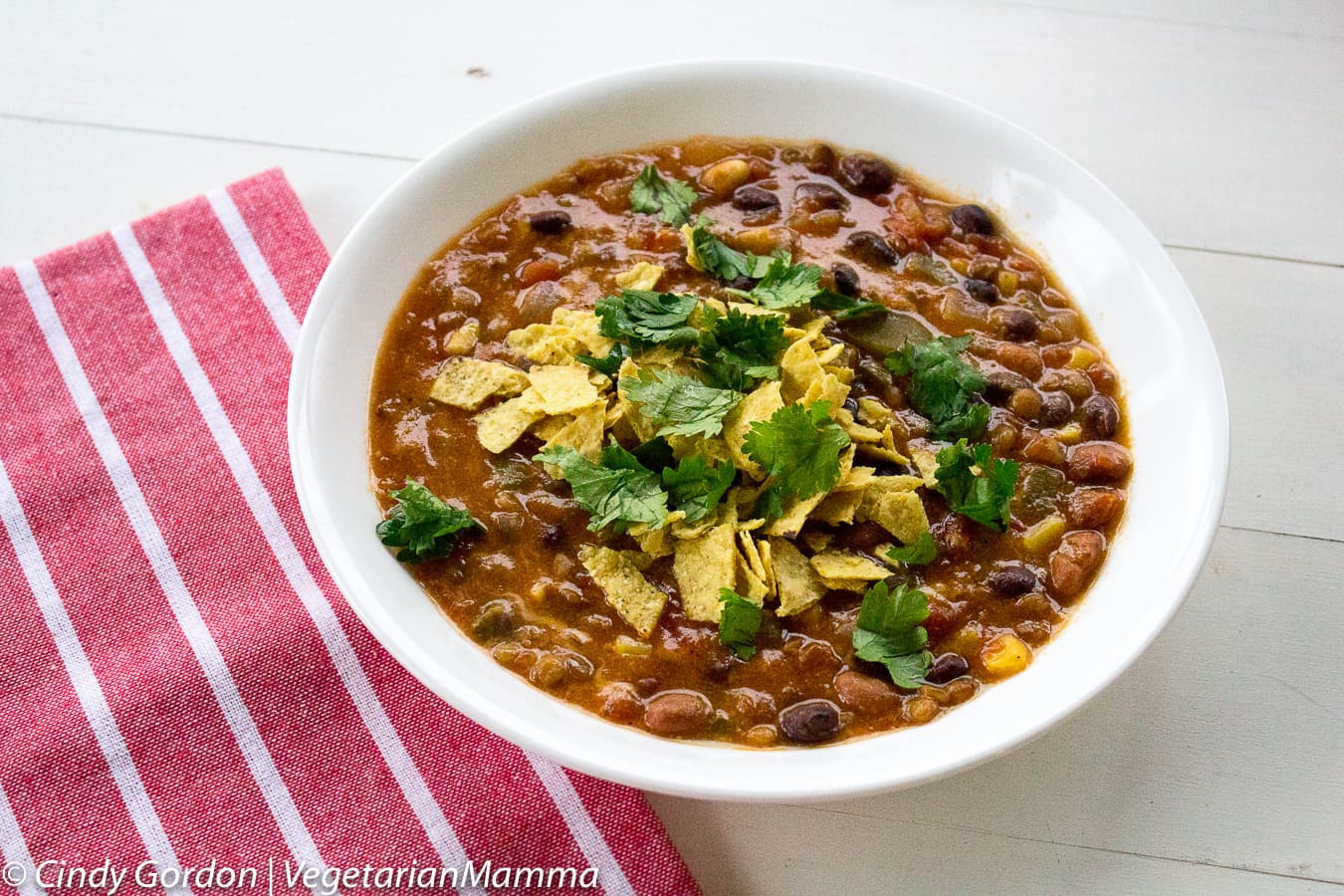 bowl of Instant Pot Taco Soup