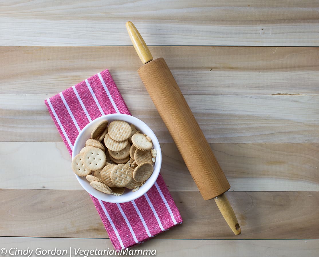 Gluten-free crackers and a rolling pin