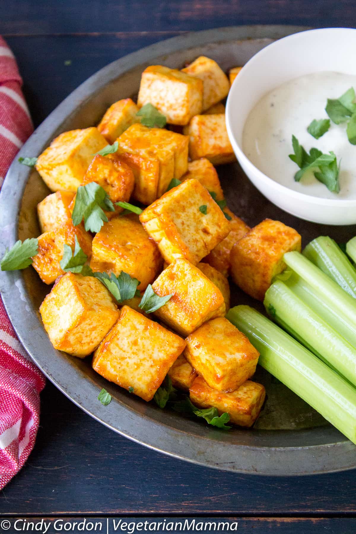 Buffalo Tofu Bites are perfect for game day!