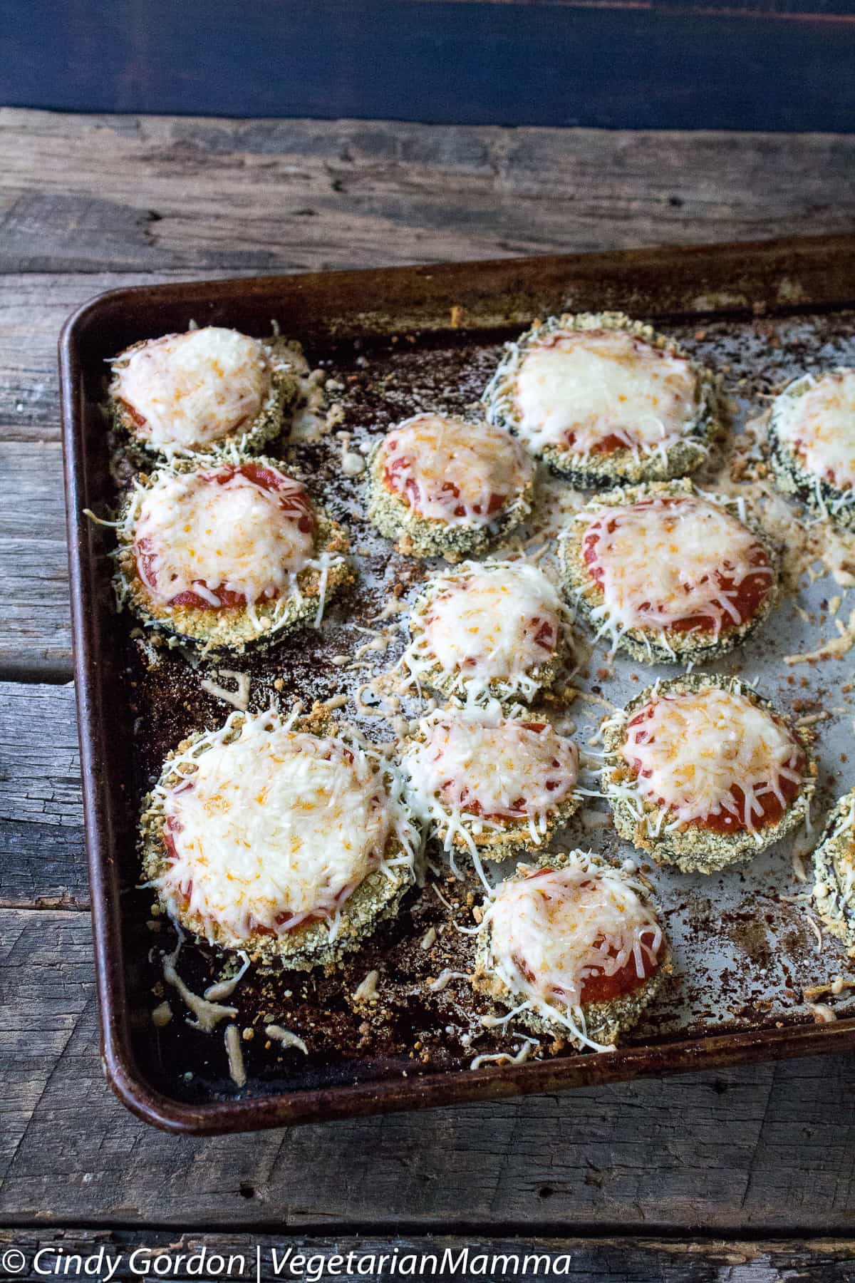 Gluten Free Eggplant Parmesan Recipe - baked on sheetpan