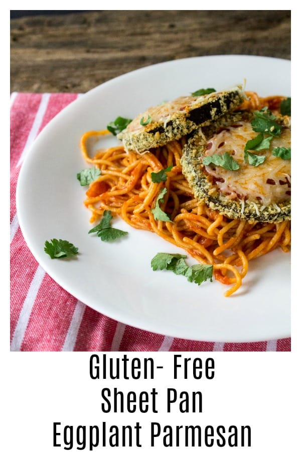 Vegetarian Eggplant Parmesan is easy to make! This dish is baked, not fried! We have included Dairy-free and Vegan options too!