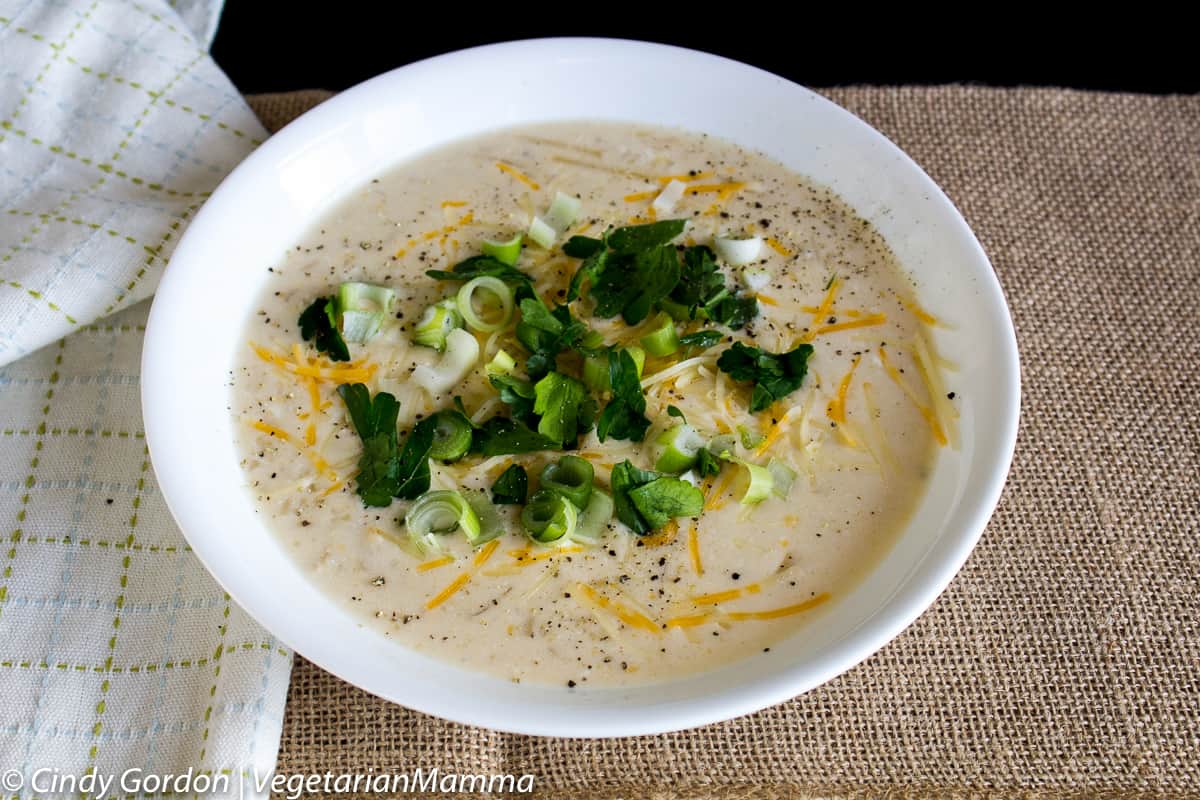 Slowcooker Hash Brown Cheese Soup is the ultimate comfort meal that cooks itself for you in a few short hours. Just dump and wait!