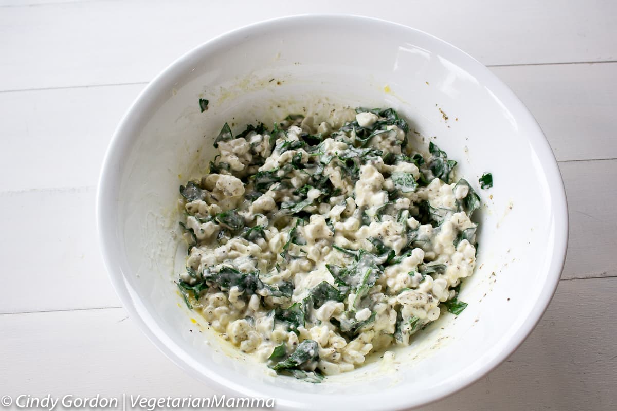 ricotta mixture for spinach mushroom lasagna