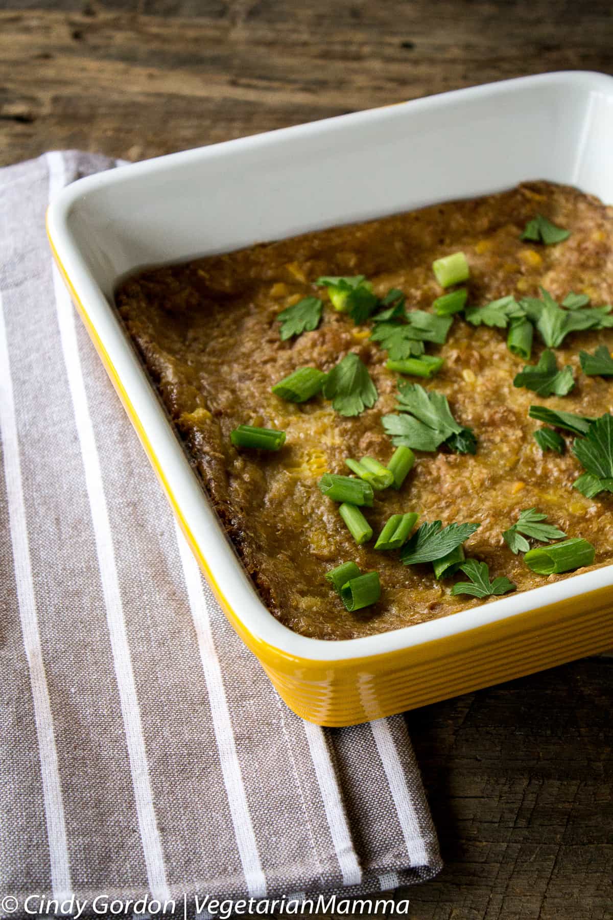 Sweet Corn Pudding - Allergy Friendly, vegan, gluten free corn casserole