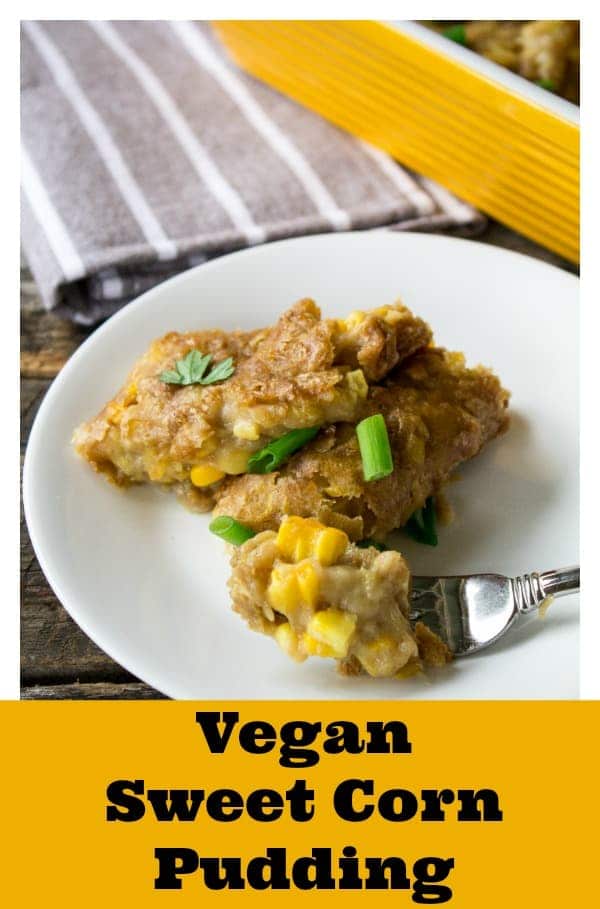 Vegan sweet corn pudding