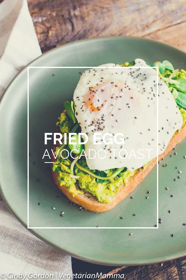 Fried Egg Avocado Toast is a delicious twist on the trendy avocado toast. If you love eggs and love avocado toast, why not pair the avocado and egg together? #avocadotoast