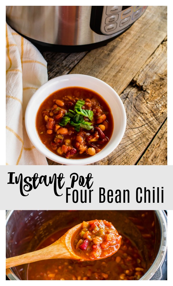 Instant Pot four bean chili pin