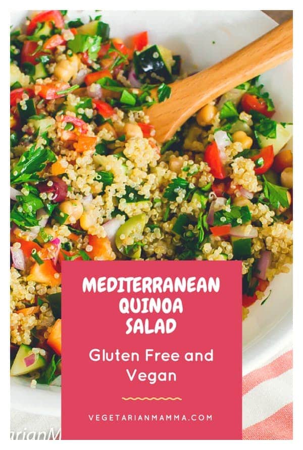 Mediterranean flavors coming together in a delicious quinoa salad.